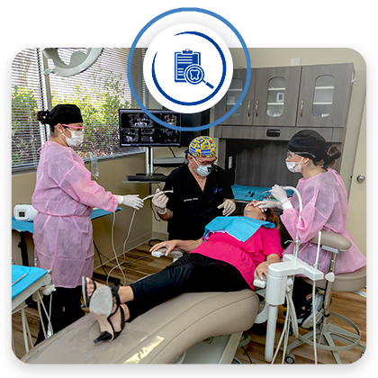 Dr. Lopez and team treating a patient