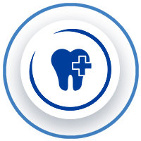 tooth with health icon
